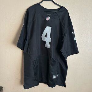 NFL Las Vegas raiders Carr #4 jersey size 52 XXL